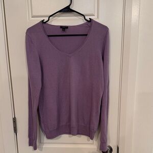 Talbots Lavender Knit Top Cotton and Cashmere